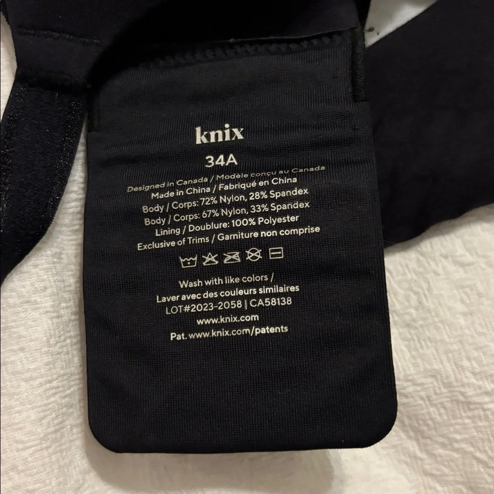Knix Midnight Black Bra - Picture 2 of 2